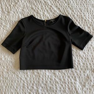 Black cropped top